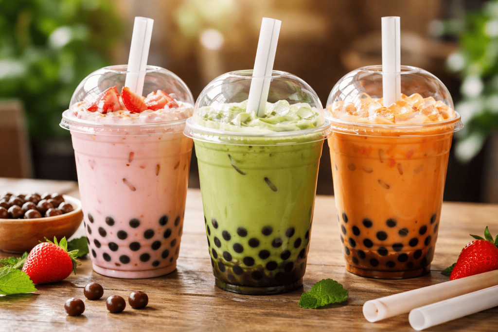 Купольные стаканы для bubble tea
