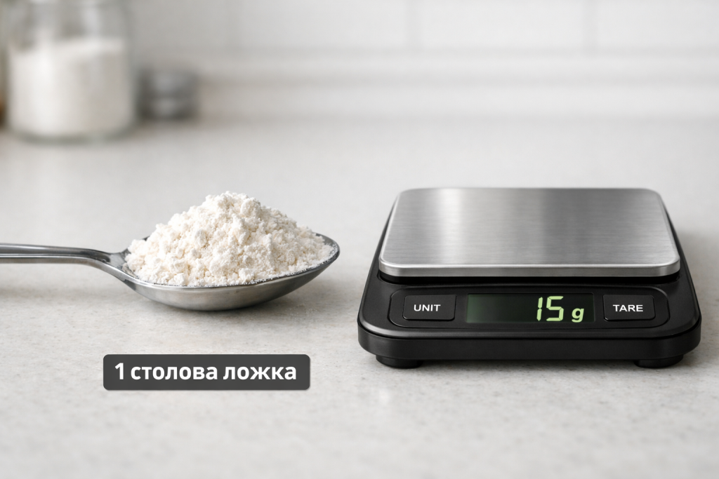Столова ложка: скільки грам різних продуктів-1